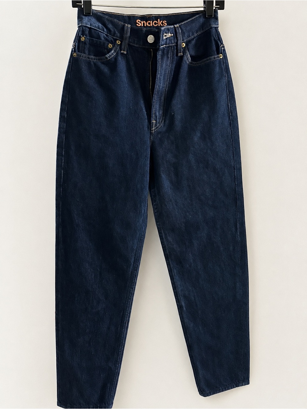 NWOT - MOTHER The Snacks! High Rise Barrel Leg Jeans Dark Wash Size 25